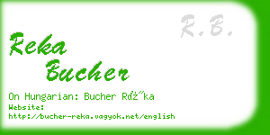 reka bucher business card